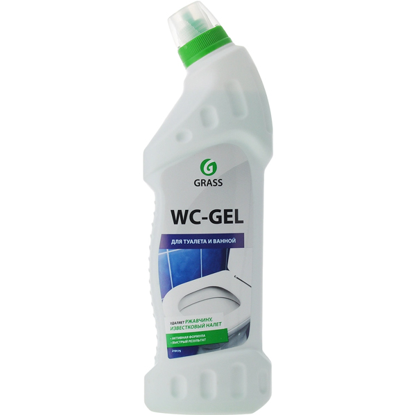 Средство для чистки сантехники сверхсильное WC- Gel 1000мл ГРАСС125437